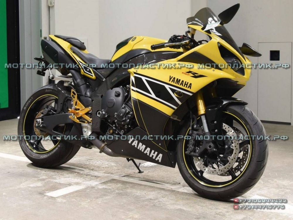 Комплект пластика Yamaha YZF R1 2009-2011 Желтый Черный купить в Москве в  интернет магазине Мотопластик.рф.